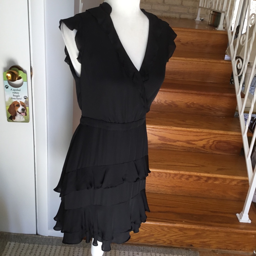 PARKER RUFFLED SILK TANGIA DRESS